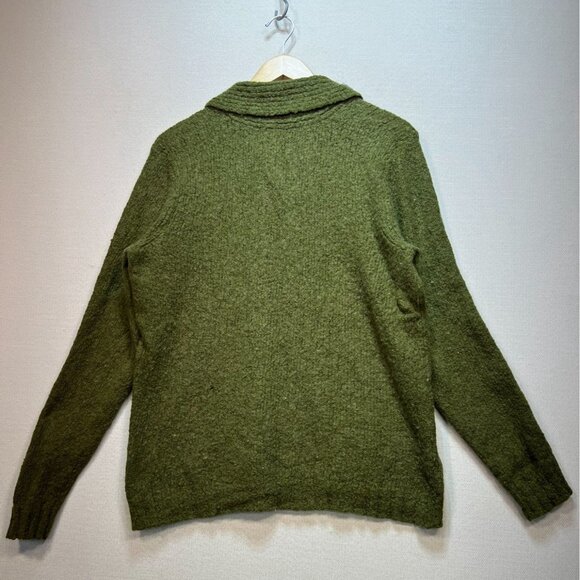 Cabelas Mens Pullover Sweater Size XL Green Knit Shawl Collar Wool Blend - Picture 10 of 13